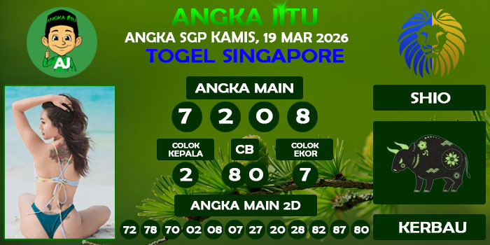 Prediksi Angka Jitu Sgp Kamis 19 Maret 2026