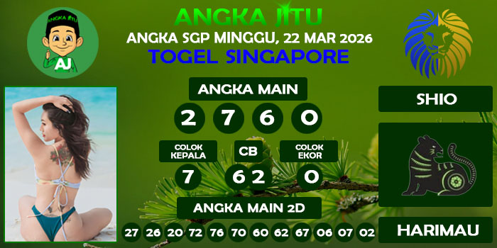 Prediksi Angka Jitu Sgp Minggu 22 Maret 2026