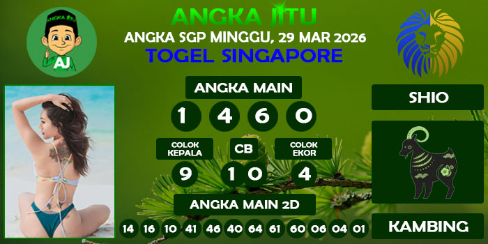 Prediksi Angka Jitu Sgp Minggu 29 Maret 2026