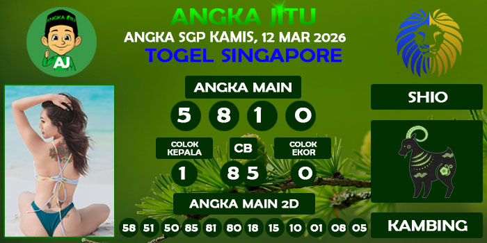 Prediksi Angka Jitu Sgp Kamis 12 Maret 2026