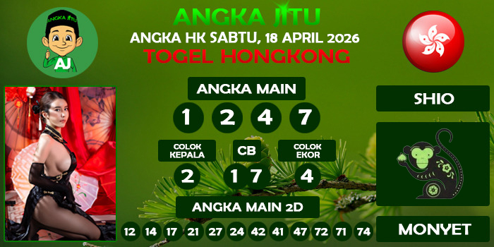 Prediksi Angka Jitu Hk Sabtu 18 April 2026