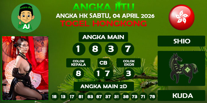 Prediksi Angka Jitu Hk Sabtu 04 April 2026