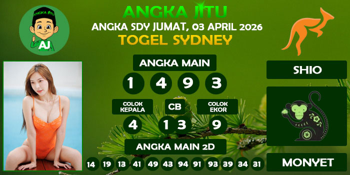 Prediksi Angka Jitu Sdy Jumat 03 April 2026