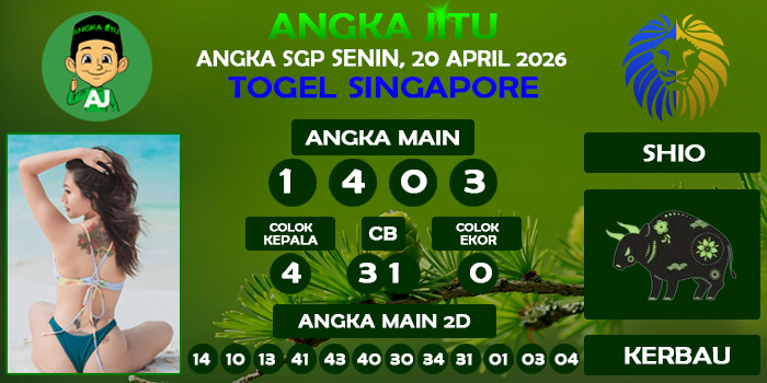 Prediksi Angka Jitu Sgp Senin 20 April 2026