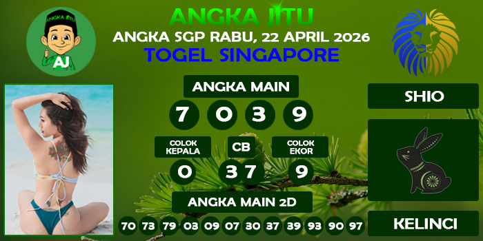 Prediksi Angka Jitu Sgp Rabu 22 April 2026