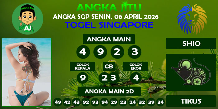 Prediksi Angka Jitu Sgp Senin 06 April 2026